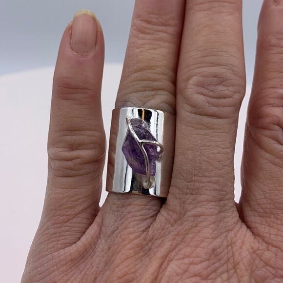 Cuff bracelet , stamped solid 925 silver, mirror finish,1 inch width, new - Picture 13 of 16